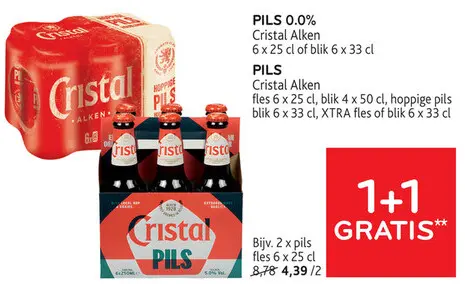 Promotie: Pils Cristal Alken
