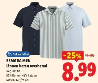 Aanbieding: Linnen heren overhemd