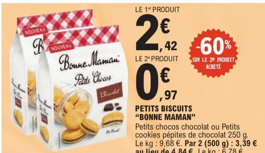 Aanbieding: Petits biscuits "Bonne Maman"