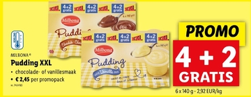 Aanbieding: Pudding XXL chocolade- of vanillesmaak