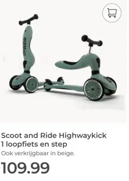 Aanbieding: Scoot and Ride Highwaykick 1 loopfiets en ste