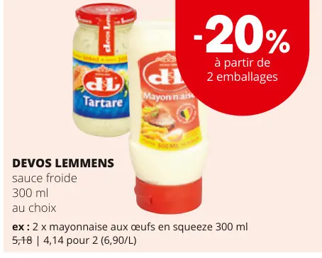 Offre: Sauce froide