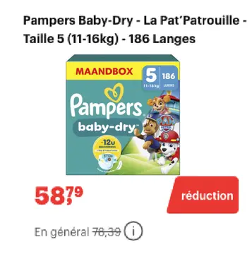 Offre: Pampers Baby-Dry - La Pat'Patrouille