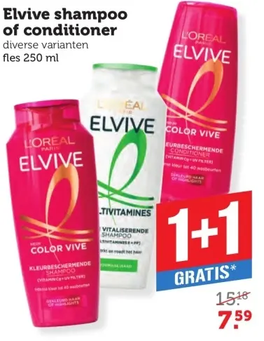 Aanbieding: Elvive shampoo of conditioner