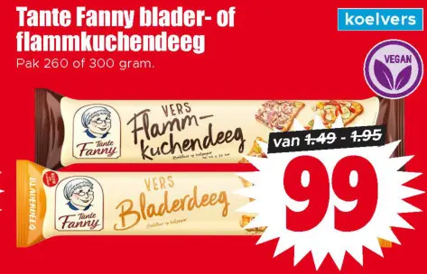 Aanbieding: Tante Fanny blader- of flammkuchendeeg