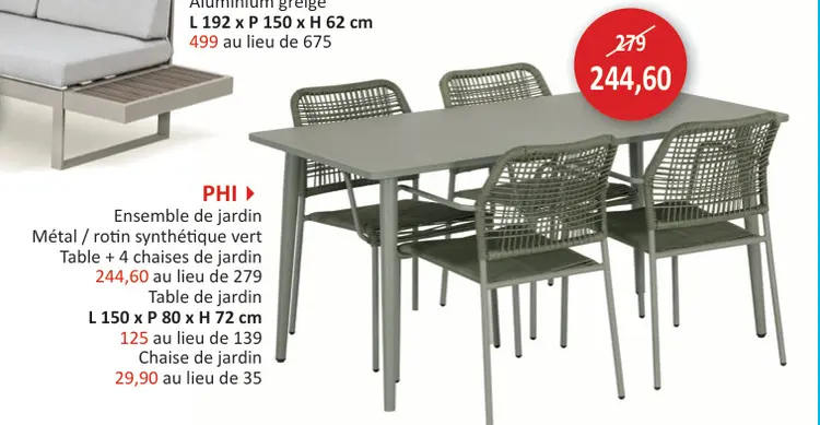 Offre: Dining set
