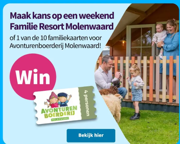 Aanbieding: Weekend Familie Resort Molenwaard