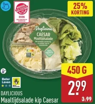 Aanbieding: Maaltijdsalade kip Caesar