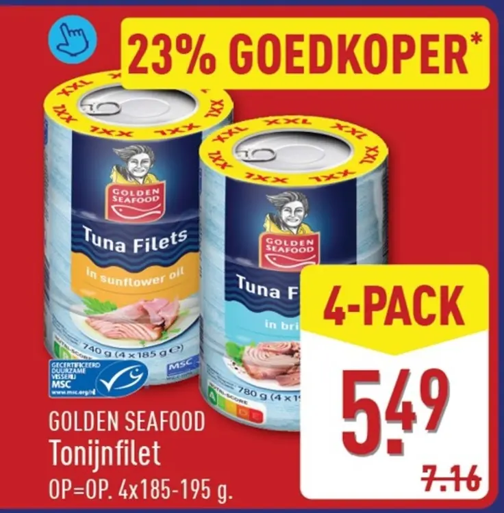 Aanbieding: GOLDEN SEAFOOD Tonijnfilet