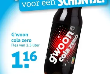 Aanbieding: G'woon cola zero