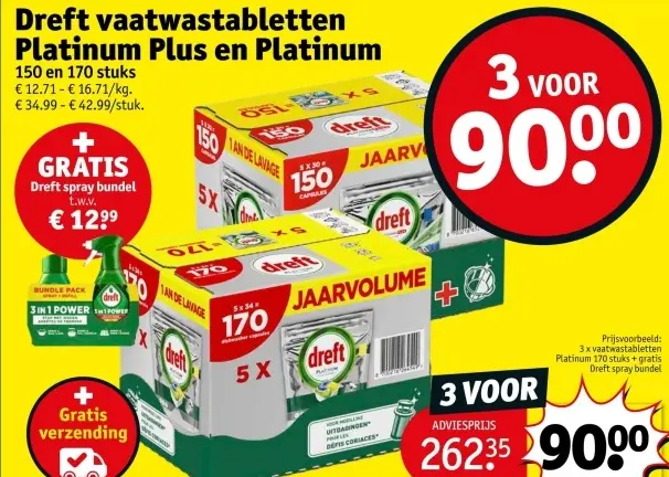 Aanbieding: Dreft Platinum Plus en Platinum