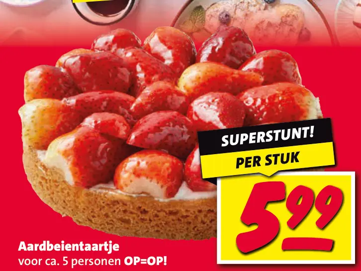Aanbieding: Aardbeientaartje
