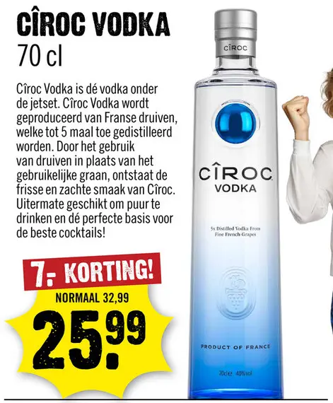 Aanbieding: Ciroc Vodka 70 cl