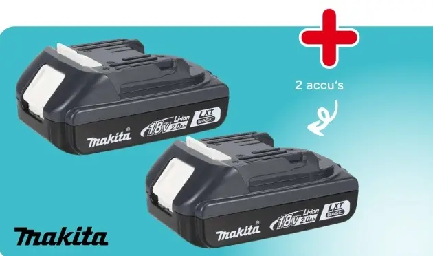 Promotie: Makita Li-ion LXT BASIC 18V 2.0Ah Battery