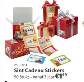 Aanbieding: Sint Cadeau Stickers
