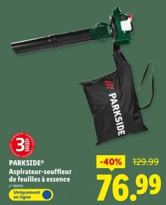 Offre: Aspirateur-souffleur de feuilles à essence