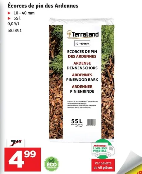 Offre: Écorces de pin des Ardennes