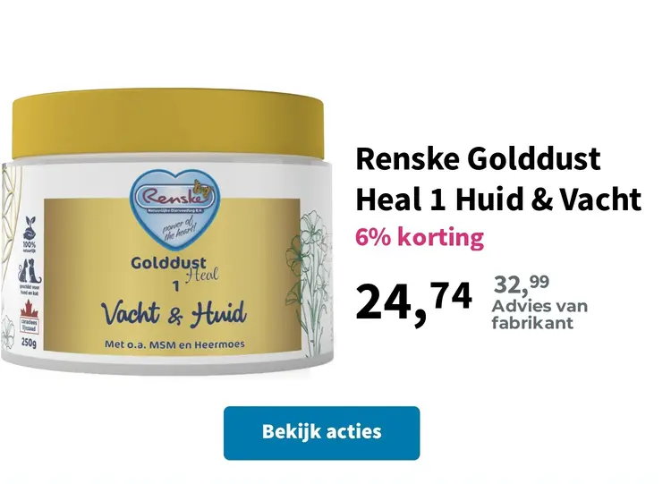 Promotie: Renske Golddust Heal 1 Huid & Vacht