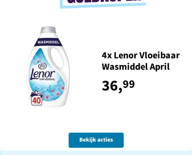 Promotie: Lenor Vloeibaar Wasmiddel April