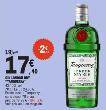 Offre: Gin london dry "Tanqueray"