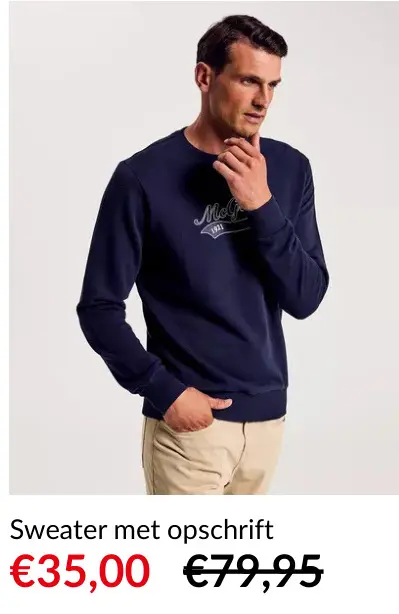 Aanbieding: Sweater met opschrift
