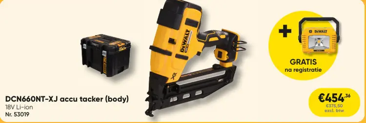 Promotie: DCN660NT-XJ accu tacker