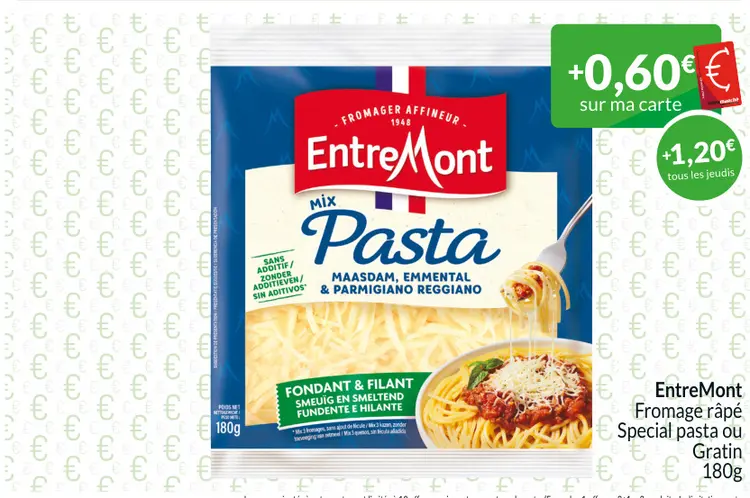 Offre: Fromage râpé Special pasta ou Gratin