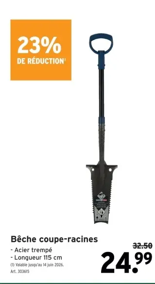 Offre: Bêche coupe-racines