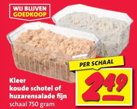 Aanbieding: Kleer koude schotel of huzarensalade fijn