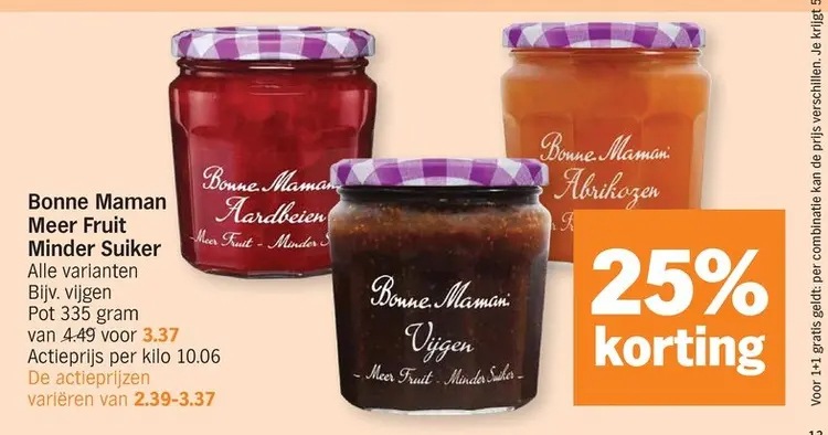 Promotie: Bonne Maman Meer Fruit Minder Suiker