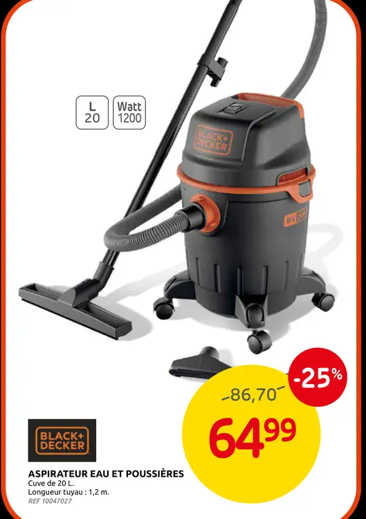 Offre: Aspirateur eau et poussières