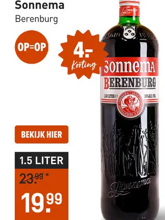 Aanbieding: Sonnema Berenburg 150CL