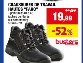 Offre: Chaussures de travail hautes "faro"