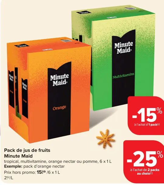 Offre: Pack de jus de fruits