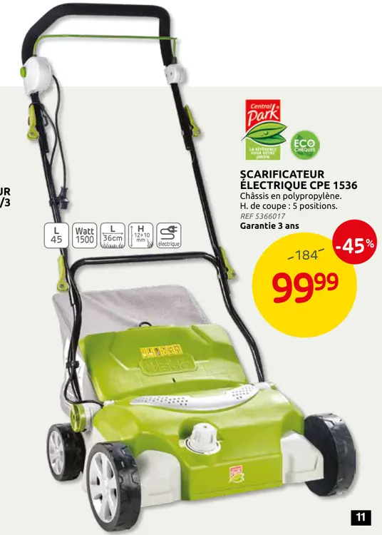 Offre: Scarificateur électrique cpe 1536