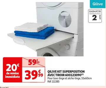 Aanbieding: QILIVE KIT SUPERPOSITION AVEC TIROIR 60012309