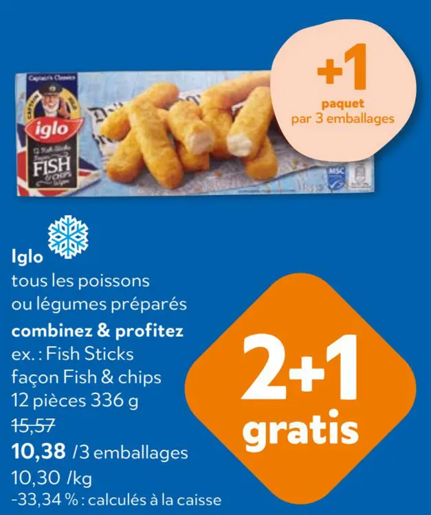 Offre: Tous les poissons ou légumes préparés