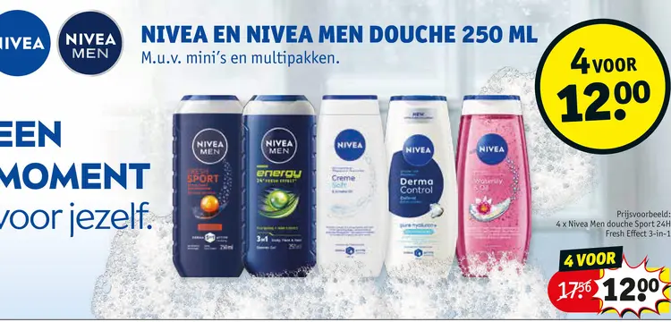 Promotie: Nivea en NIVEA men douche