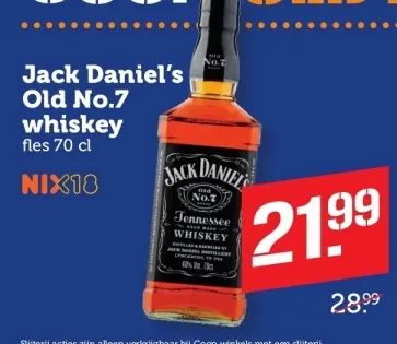 Aanbieding: Jack Daniel's Old No.7 whiskey