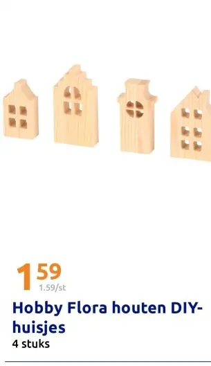 Promotie: Hobby Flora houten DIY-huisjes