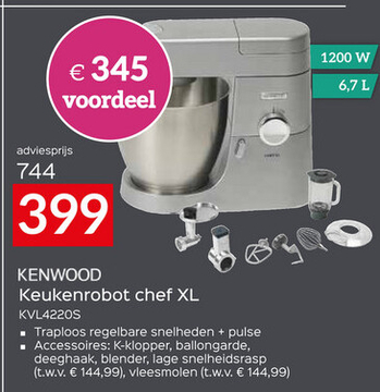 Aanbieding: Keukenrobot chef XL KVL4220S