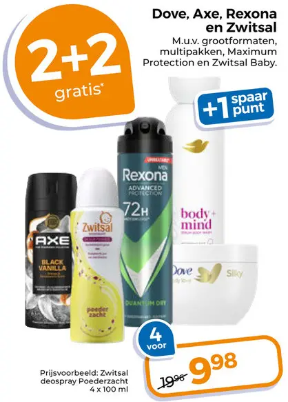 Aanbieding: Dove, Axe, Rexona en Zwitsal
