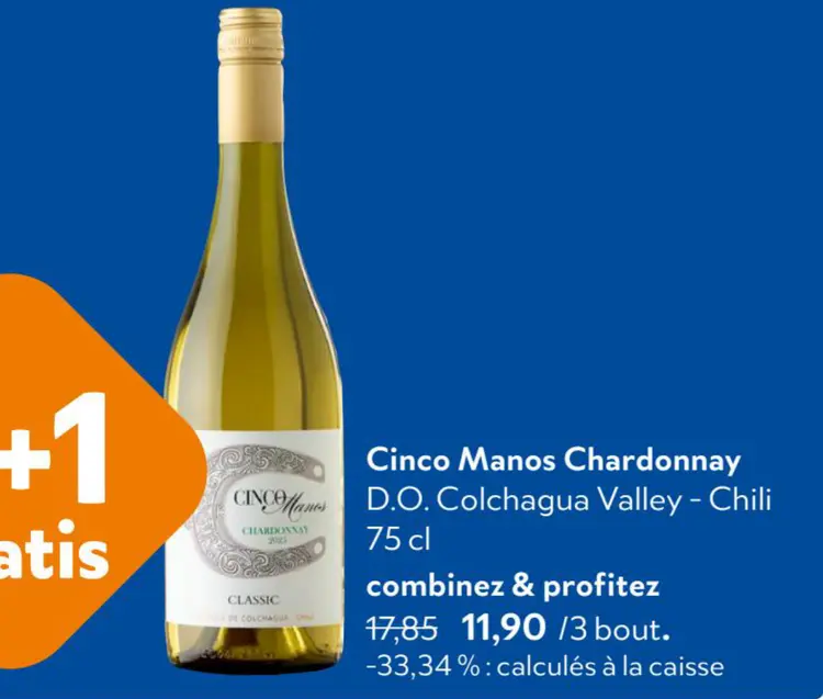 Offre: Cinco Manos Chardonnay