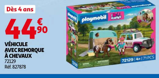 Promotie: Véhicule avec remorque à chevaux
