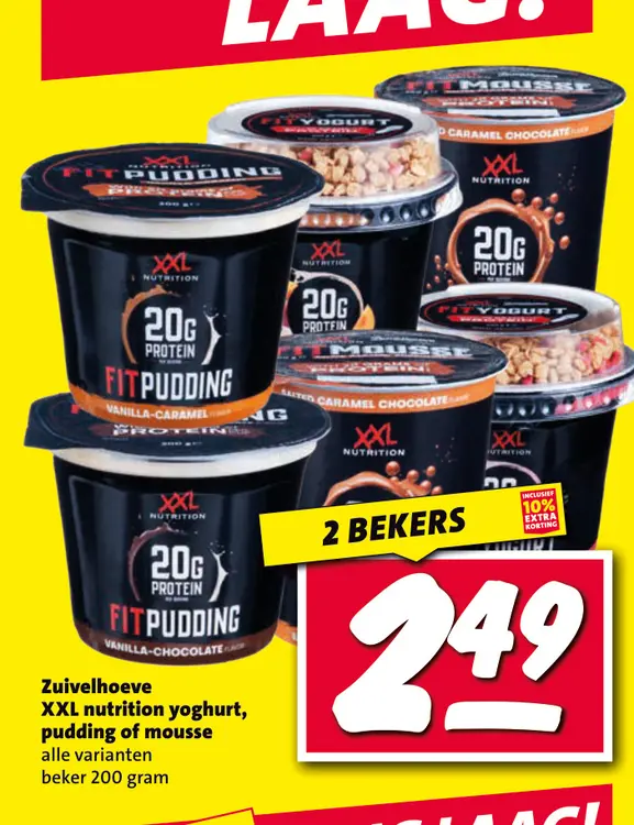 Aanbieding: XXL nutrition yoghurt, pudding of mousse
