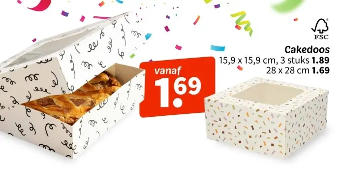 Aanbieding: Cakedoos