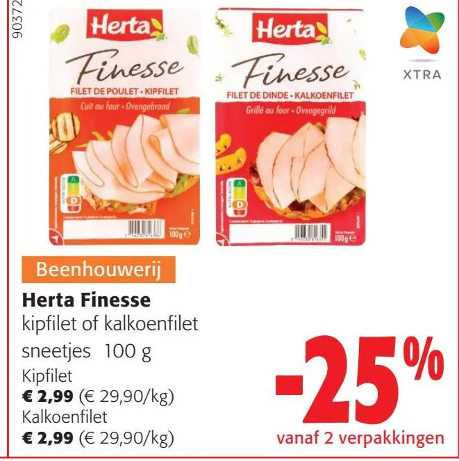 Aanbieding: Herta Finesse kipfilet of kalkoenfilet