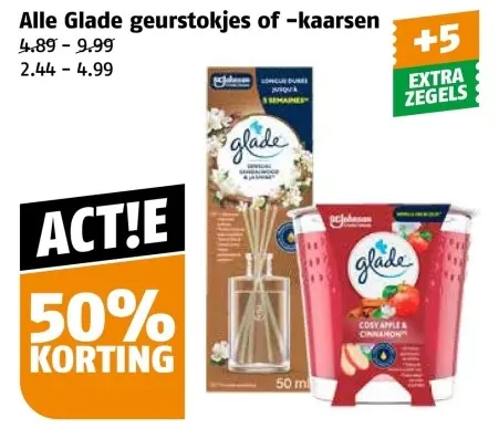 Aanbieding: Glade geurstokjes of -kaarsen