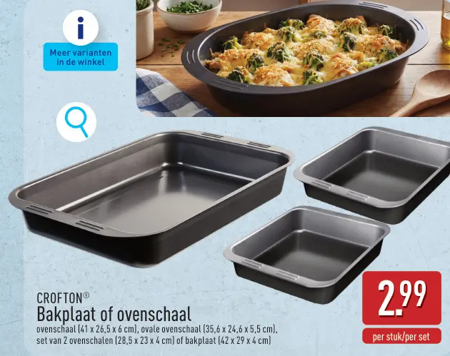 Promotie: Bakplaat of ovenschaal