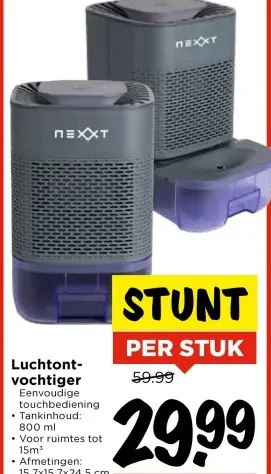 Aanbieding: Luchtontvochtiger